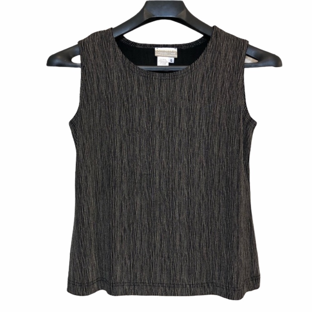 Coldwater Creek Black Gold Sleeveless Tank Top